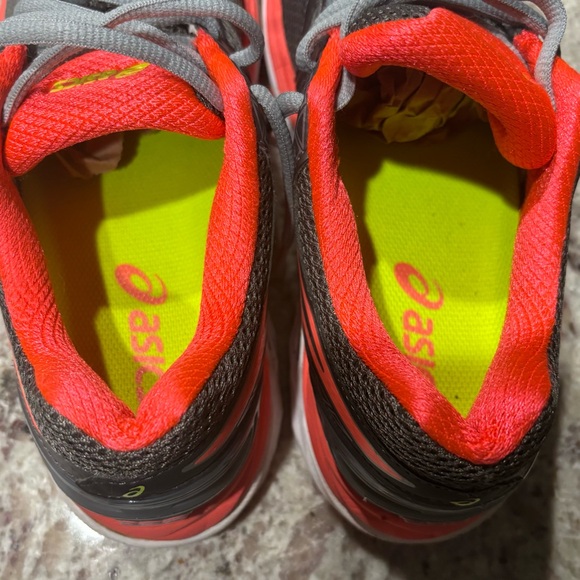 ASICS dynamic duomax running shoes gray/orange size 6.5 IGS - Picture 6 of 10